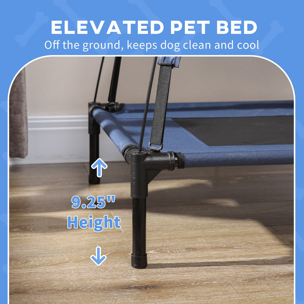 Elevated Portable Dog Cot Cooling Pet Bed with UV Protection