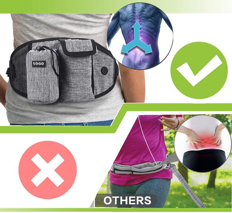 Dog Training Leash Waist Bag | Hands-Free Outdoor Pet Running