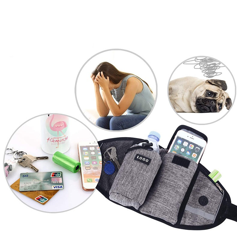 Dog Training Leash Waist Bag | Hands-Free Outdoor Pet Running