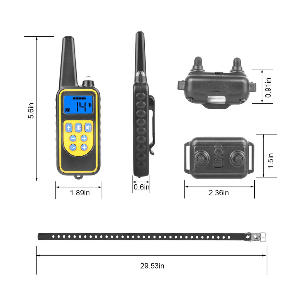 Dog Training Collar With Remote  IP67 Waterproof Pet Trainer