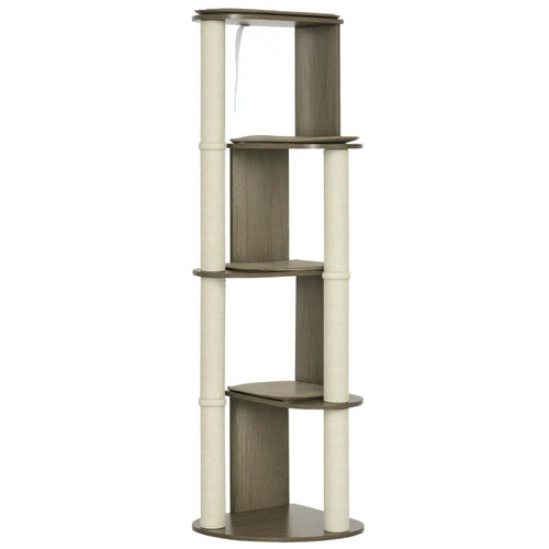 Corner Modern Cat Tree | Large Multilevel Cat Tower
