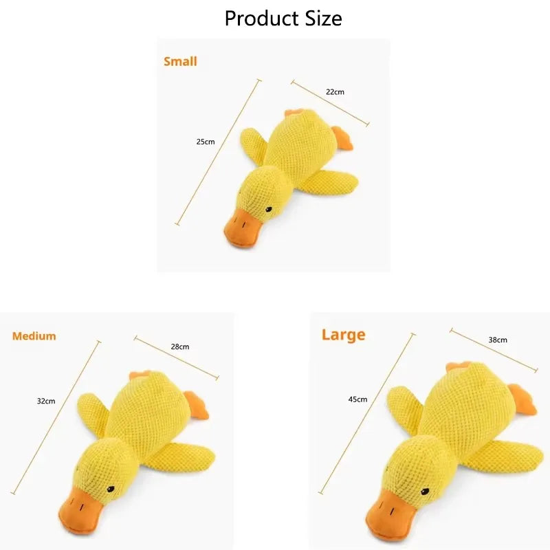 Yellow Quishy Duck Toy with Sound – Perfect for Pets