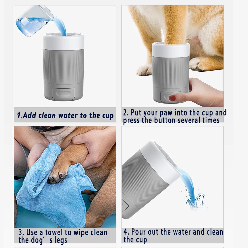 Portable Pet Paw Cleaning Cup Semi-Automatic
