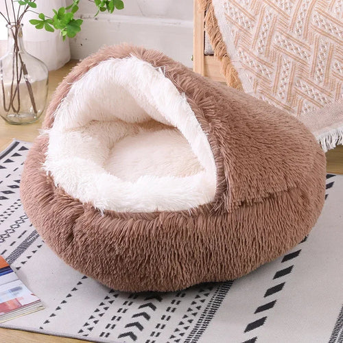 Plush Round Cat Bed | Pet Mattress Warm Soft and Comfortable Basket