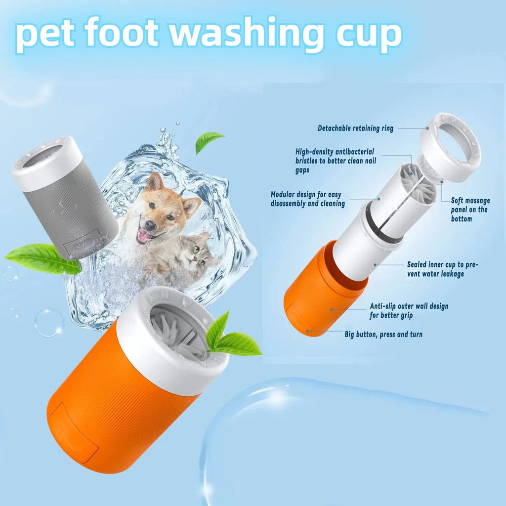 Portable Pet Paw Cleaning Cup Semi-Automatic