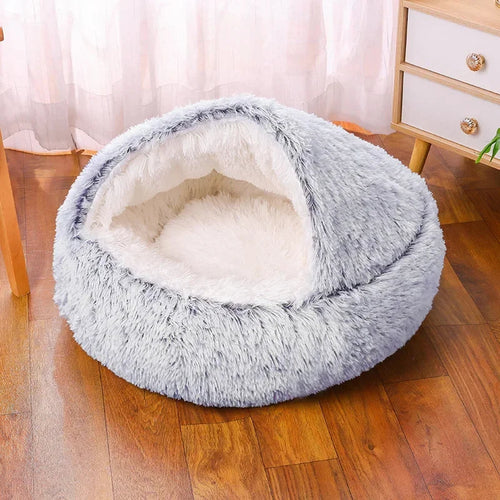 Plush Round Cat Bed | Pet Mattress Warm Soft and Comfortable Basket