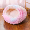 Plush Round Cat Bed | Pet Mattress Warm Soft and Comfortable Basket