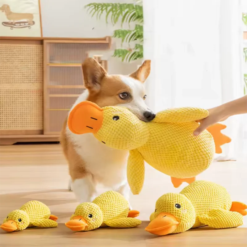 Yellow Quishy Duck Toy with Sound – Perfect for Pets
