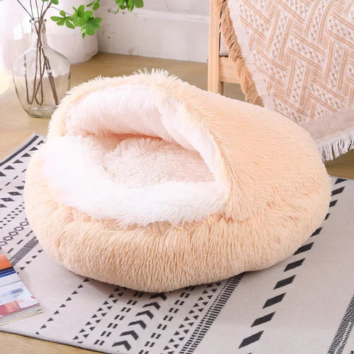Plush Round Cat Bed | Pet Mattress Warm Soft and Comfortable Basket