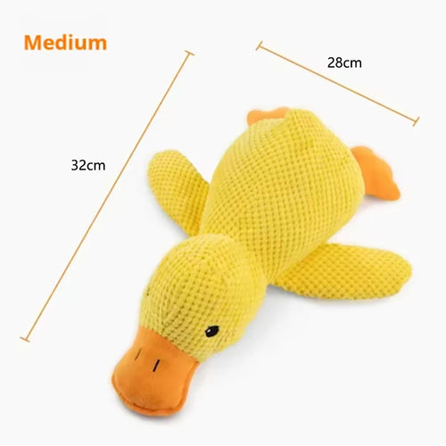 Yellow Quishy Duck Toy with Sound – Perfect for Pets