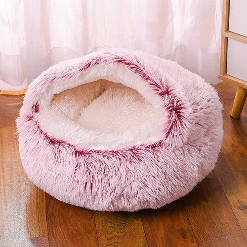 Plush Round Cat Bed | Pet Mattress Warm Soft and Comfortable Basket
