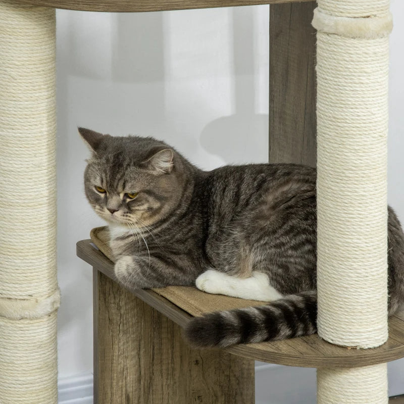 Corner Modern Cat Tree | Large Multilevel Cat Tower