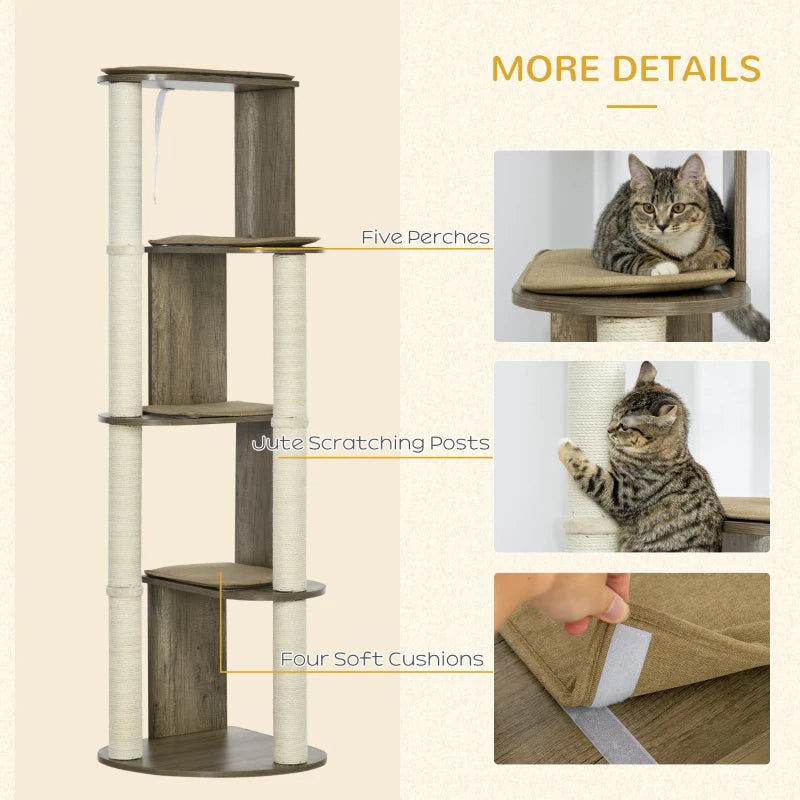 Corner Modern Cat Tree | Large Multilevel Cat Tower