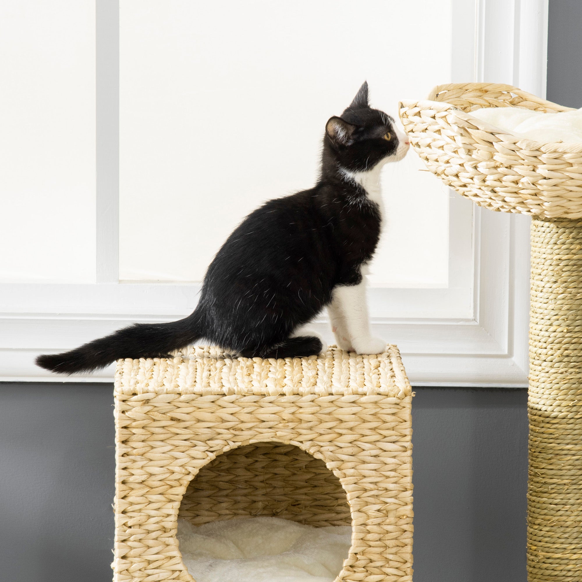 Cattail Weave Cat Tree - Kitty Tower