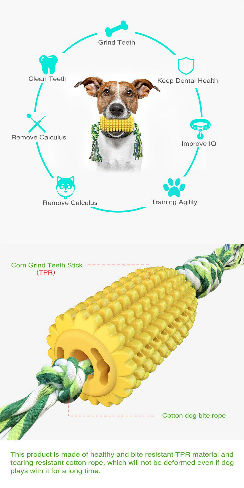 Pet Toothbrush Corn Stick | Pet Chew Toy