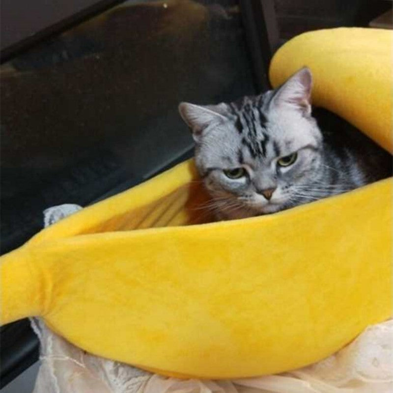 Funny Banana Pet Bed - Cute Cozy Mat Bed