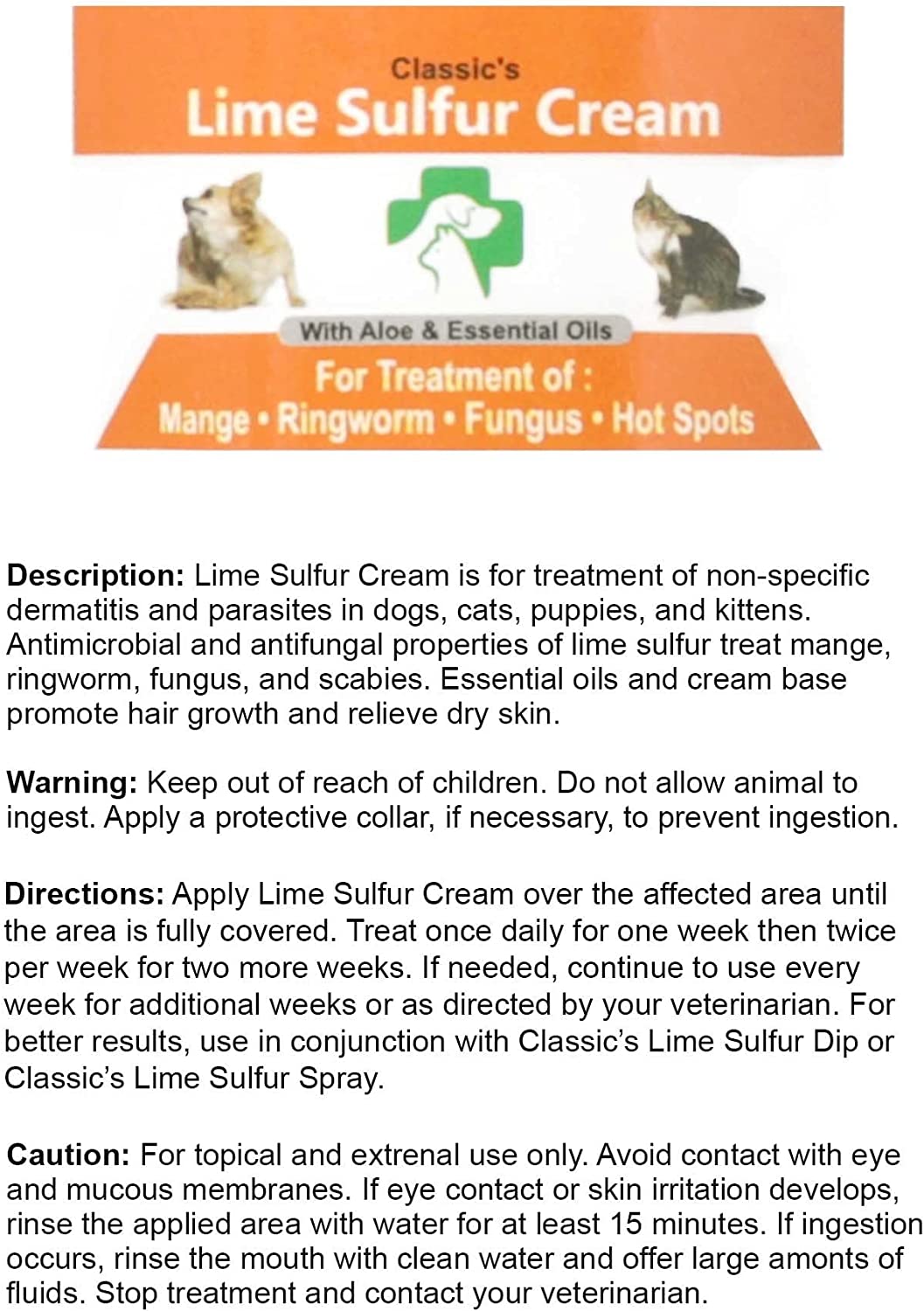 Mojotail's Lime Sulfur Pet Skin Cream | Pet Care
