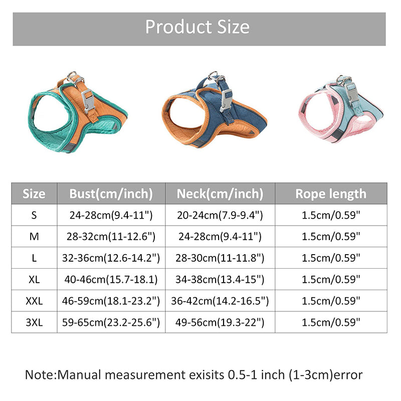 Adjustable Cat Harness With Leash Set - Reflective