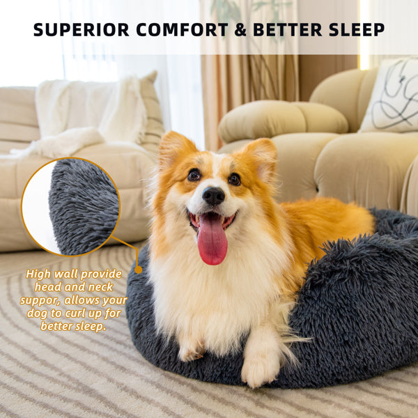 Washable Anti Anxiety Fluffy Pet Bed