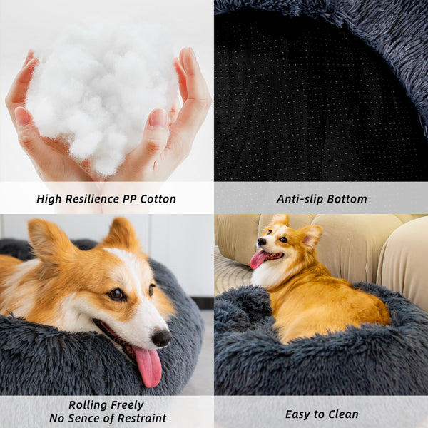 Washable Anti Anxiety Fluffy Pet Bed