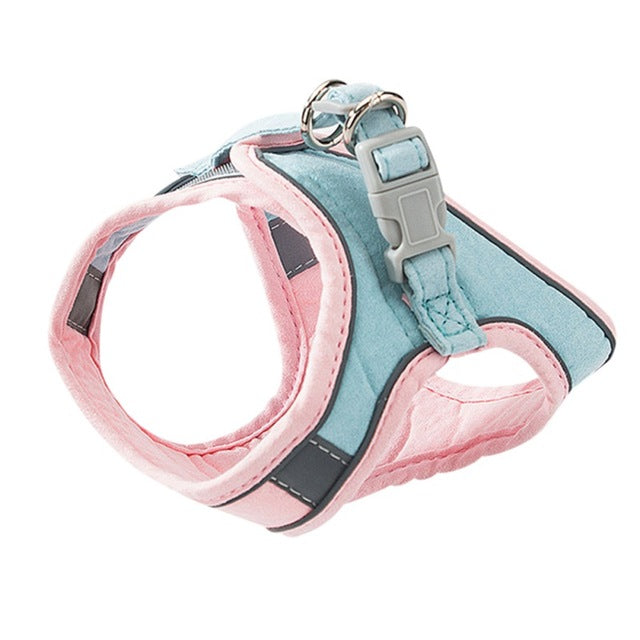 Adjustable Cat Harness With Leash Set - Reflective