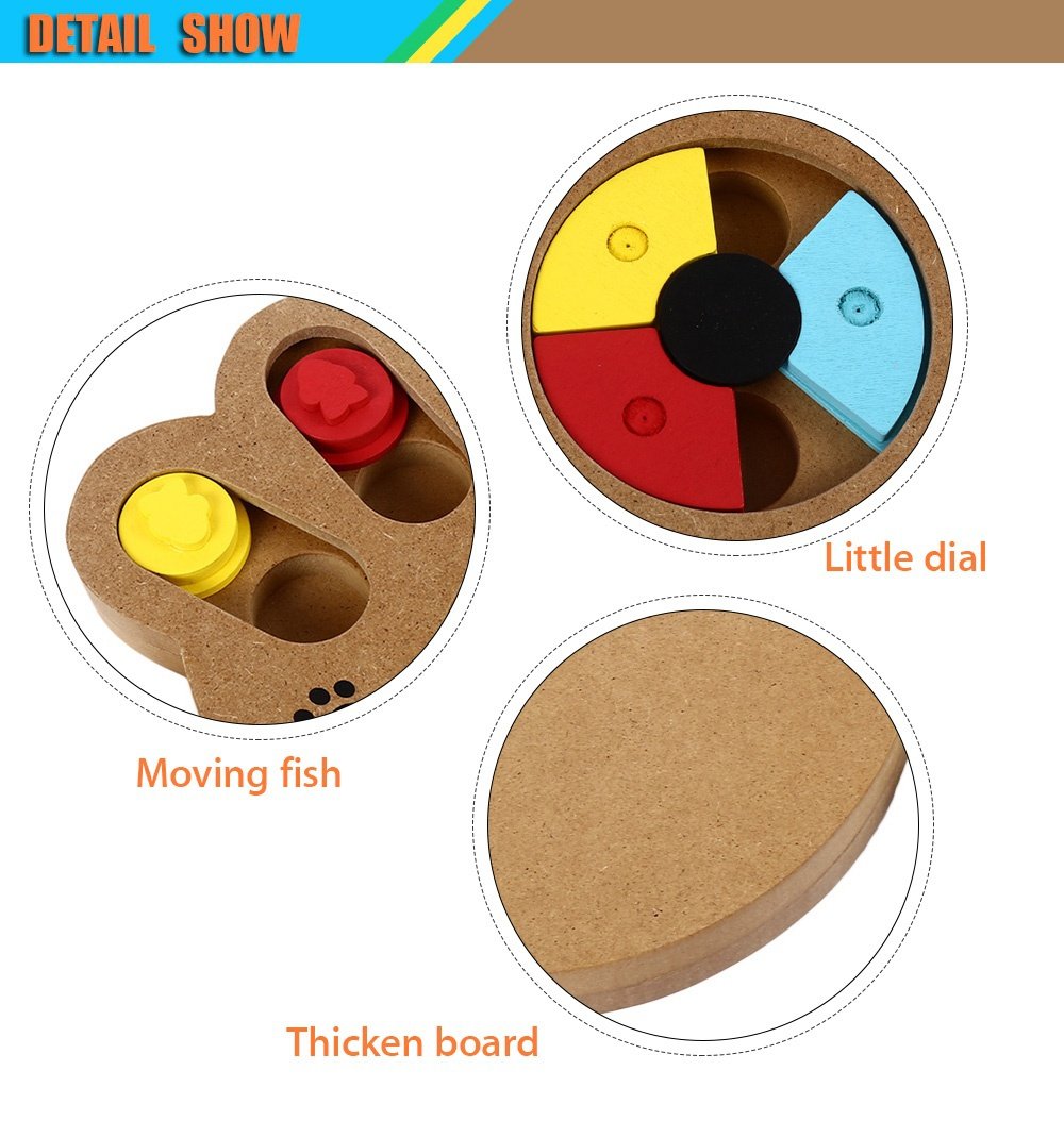 Wooden Paw Shape Treat Food IQ Training