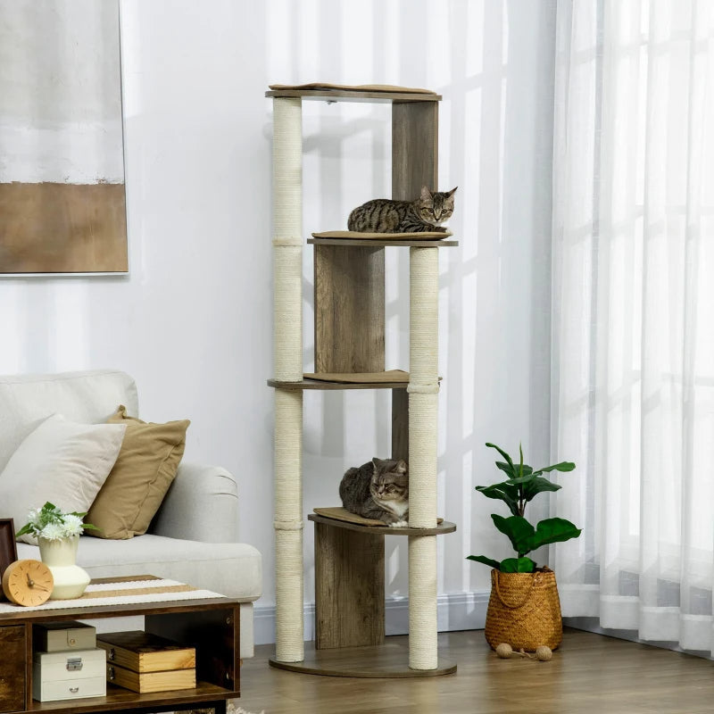 Corner Modern Cat Tree | Large Multilevel Cat Tower
